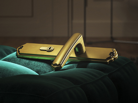 顶固拿破仑中插芯锁