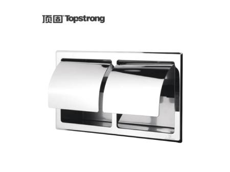 顶固入墙双卷纸架