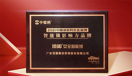 实力加冕｜顶固安全智能锁荣获2021年度“智能锁影响力品牌”奖！